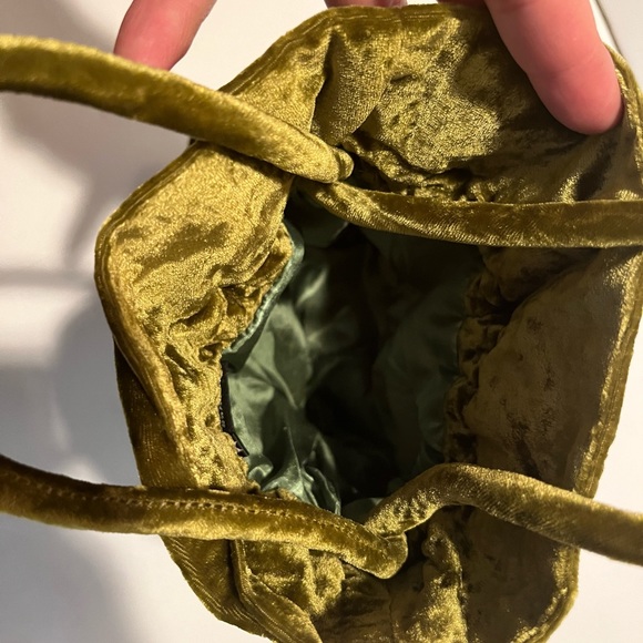 J&X NY Peacock Handbag Vintage Drawstring Green Soft - Picture 4 of 10